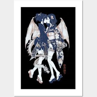 Two Geishas Kissing Graphic T-Shirt 07 Posters and Art